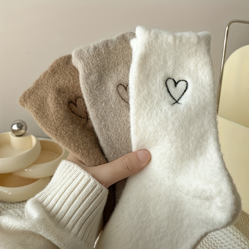 6 Pairs Of Thick Socks, Plush Heart-shaped Mid Tube Socks, Coffee Colored Versatile, Winter Cold Resistant And Warm Outdoor Socks, Thick And Cute Long Tube Socks
6 Pairs Of Thick Socks, Plush Heart-shaped Mid Tube Socks, Coffee Colored Versatile, Winter Cold Resistant And Warm Outdoor Socks, Thick And Cute Long Tube Socks