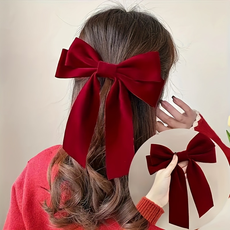 2pcs Fashionable Bow Velvet Hair Clip, Women's Long Ribbon Butterfly Hair Clip, Ideal Gift
2pcs Fashionable Bow Velvet Hair Clip, Women's Long Ribbon Butterfly Hair Clip, Ideal Gift
