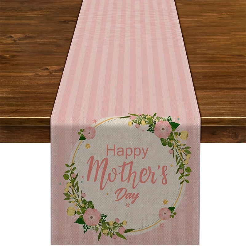 1pc, Table Runner, Happy Mother's Day Table Runner, Floral Plaid Printed Table Runner, Indoor Party Table Decor, Kitchen Dining Room Decoration
1pc, Table Runner, Happy Mother's Day Table Runner, Floral Plaid Printed Table Runner, Indoor Party Table Decor, Kitchen Dining Room Decoration