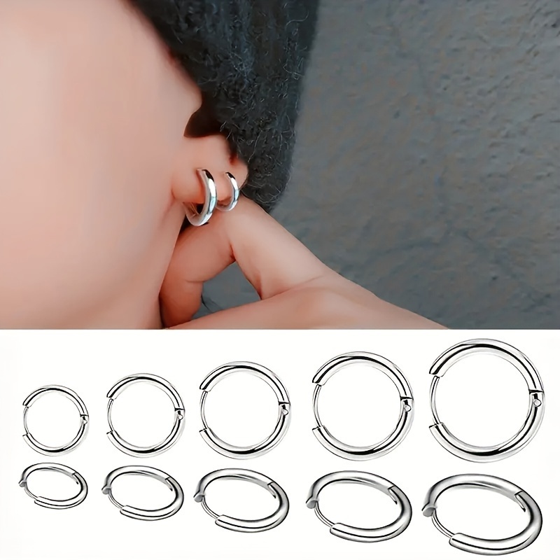 5 Pairs Of Stainless Steel Earrings - Stylish Lightweight Unisex Ear | Comfortable Minimalist Style
5 Pairs Of Stainless Steel Earrings - Stylish Lightweight Unisex Ear | Comfortable Minimalist Style