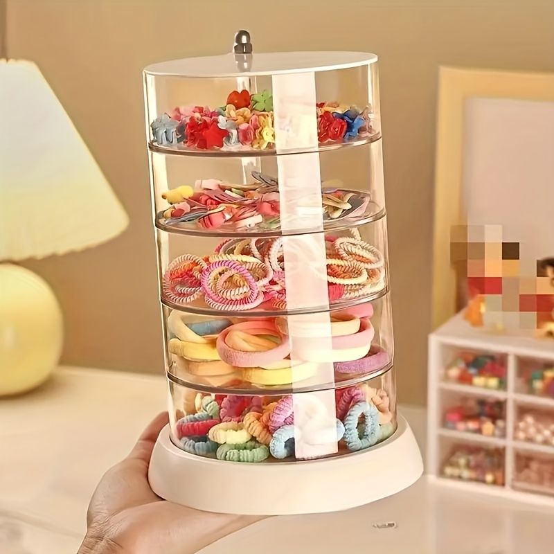 1pc Transparent Rotating Multi-layer Jewelry Storage Box, Ring Earrings Jewelry Storage Box, Hair Clips, Hair Rings, Miscellaneous Items Storage Rack, Creative Desktop Decoration
1pc Transparent Rotating Multi-layer Jewelry Storage Box, Ring Earrings Jewelry Storage Box, Hair Clips, Hair Rings, Miscellaneous Items Storage Rack, Creative Desktop Decoration