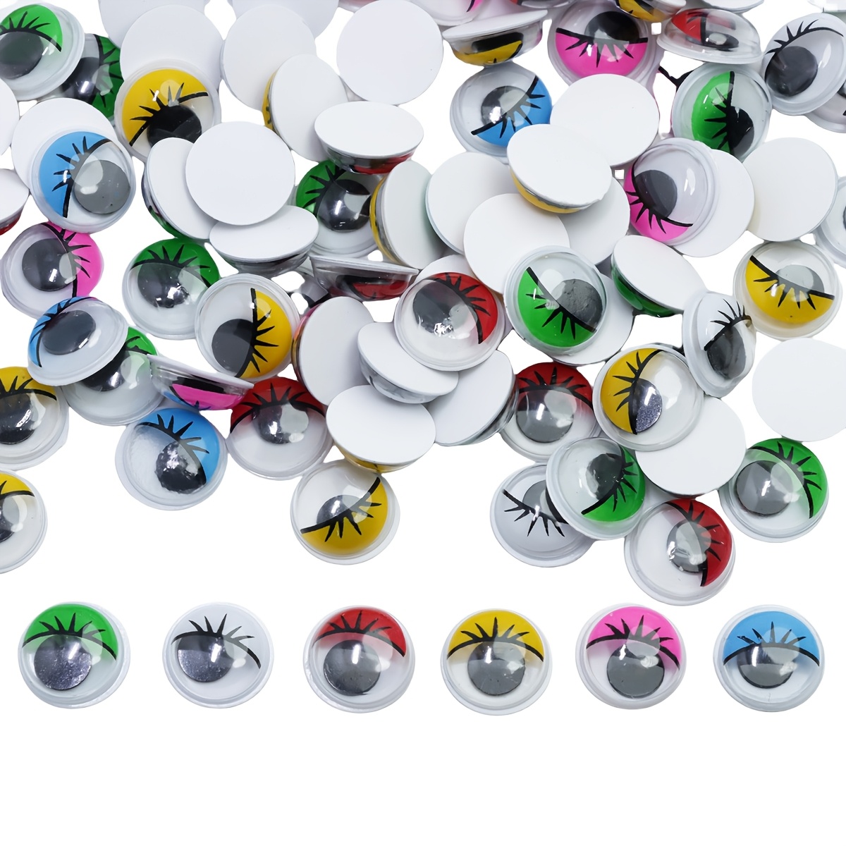 -Pack 10mm Accessoires pour yeux de bricolage en plastique de couleur mélangée avec un dos adhésif pour de mouvement d'œil
-Pack 10mm Accessoires pour yeux de bricolage en plastique de couleur mélangée avec un dos adhésif pour de mouvement d'œil