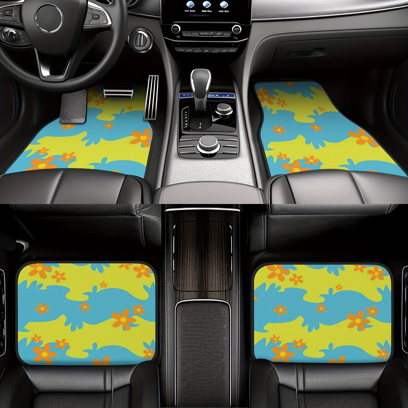 4pcs Cartoon Floral Print Car Floor Mats, Universal Fit Non-slip Vehicle Mats, Suitable For All Season Use, Ideal Gift For Car Enthusiasts
4pcs Cartoon Floral Print Car Floor Mats, Universal Fit Non-slip Vehicle Mats, Suitable For All Season Use, Ideal Gift For Car Enthusiasts
