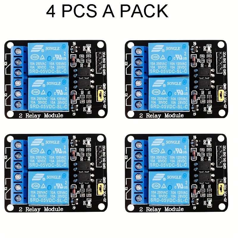 4pcs 5v 2 Channel Relay Module With Optocoupler Trigger Expansion Board Compatible With R3 2560 1280 Dsp Arm Pic Avr
4pcs 5v 2 Channel Relay Module With Optocoupler Trigger Expansion Board Compatible With R3 2560 1280 Dsp Arm Pic Avr