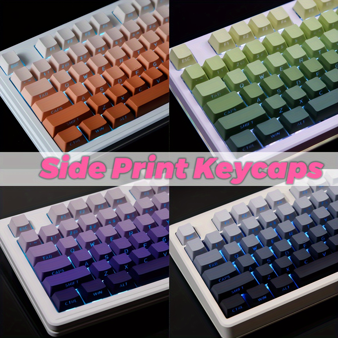 Cherry Profile Gradient Backlit Keycaps - 130+ Keys - Pbt Material - Suitable For 61/64/68/84/87/96/98//104/108 - Original Height - Minimalist Style
Cherry Profile Gradient Backlit Keycaps - 130+ Keys - Pbt Material - Suitable For 61/64/68/84/87/96/98//104/108 - Original Height - Minimalist Style