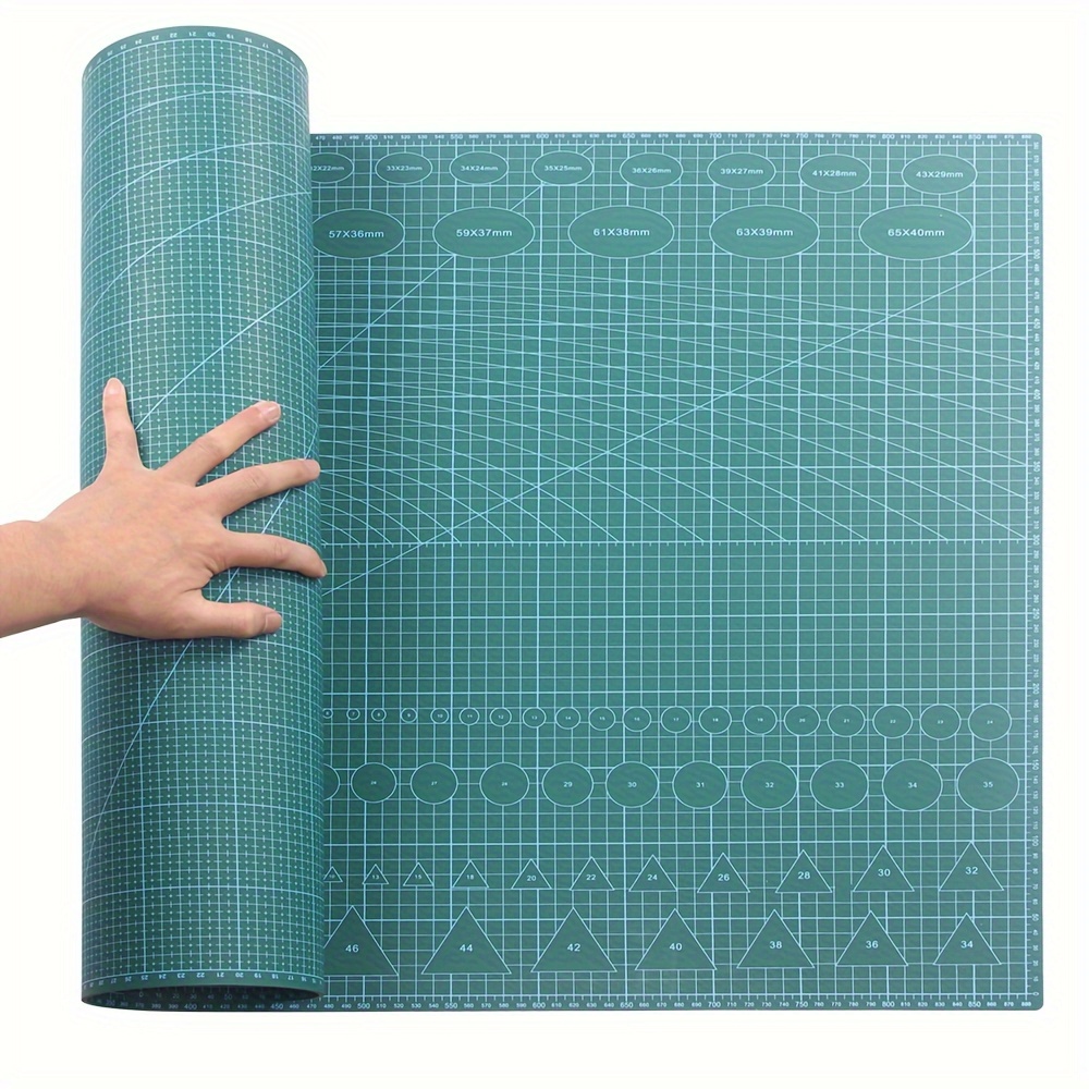 1pc Self- Cutting Mat 23.62x35.43in - Pvc A1 Cutter Plate With Grid & Patterns For Sewing, Leather Crafting, Scrapbooking - Ideal Diy Green Cutting Board For Fabric & Leather, Cutting Mat For Sewing
1pc Self- Cutting Mat 23.62x35.43in - Pvc A1 Cutter Plate With Grid & Patterns For Sewing, Leather Crafting, Scrapbooking - Ideal Diy Green Cutting Board For Fabric & Leather, Cutting Mat For Sewing