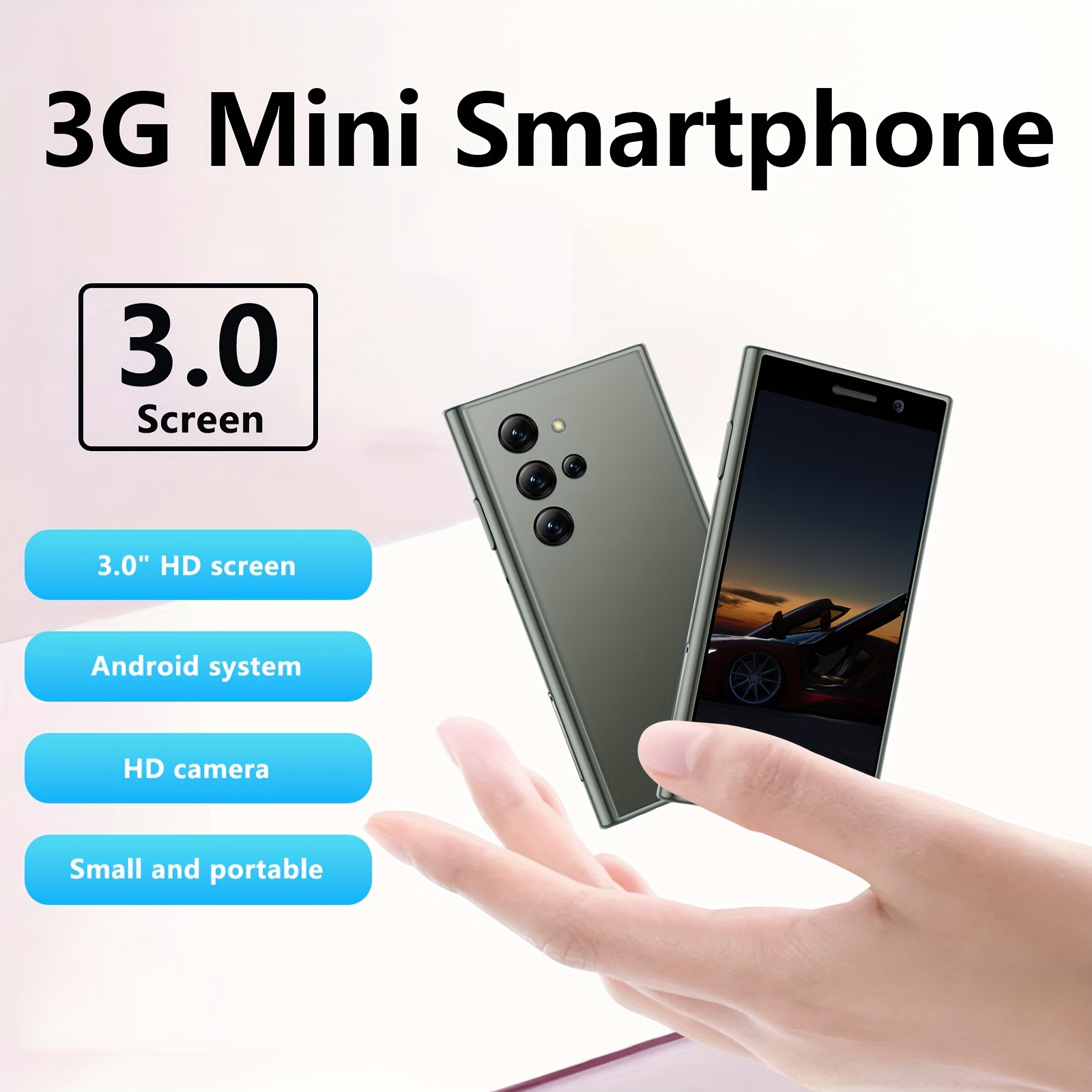 Bezosmax Mini Smartphone, 3g Unlocked Smart Phone, 3.0 Inch Hd Screen, 2gb+16gb, Gps, Pocket Phone, Phone. New Year's Gifts, Valentine's Day.
Bezosmax Mini Smartphone, 3g Unlocked Smart Phone, 3.0 Inch Hd Screen, 2gb+16gb, Gps, Pocket Phone, Phone. New Year's Gifts, Valentine's Day.
