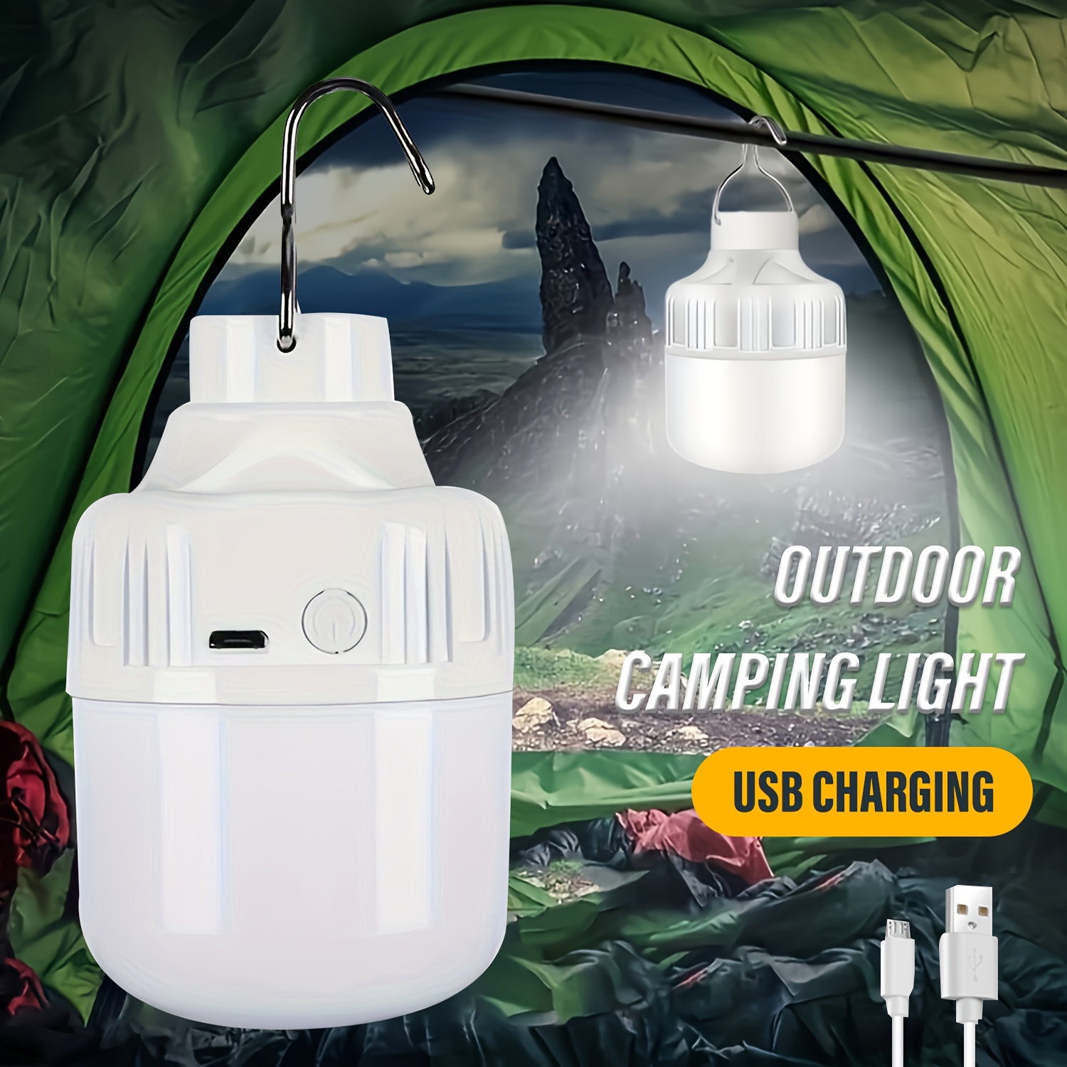 1pc Outdoor Led Bulb, Usb Rechargeable, 3 Lighting Modes, Suitable For Garden, Camping, Fishing
1pc Outdoor Led Bulb, Usb Rechargeable, 3 Lighting Modes, Suitable For Garden, Camping, Fishing