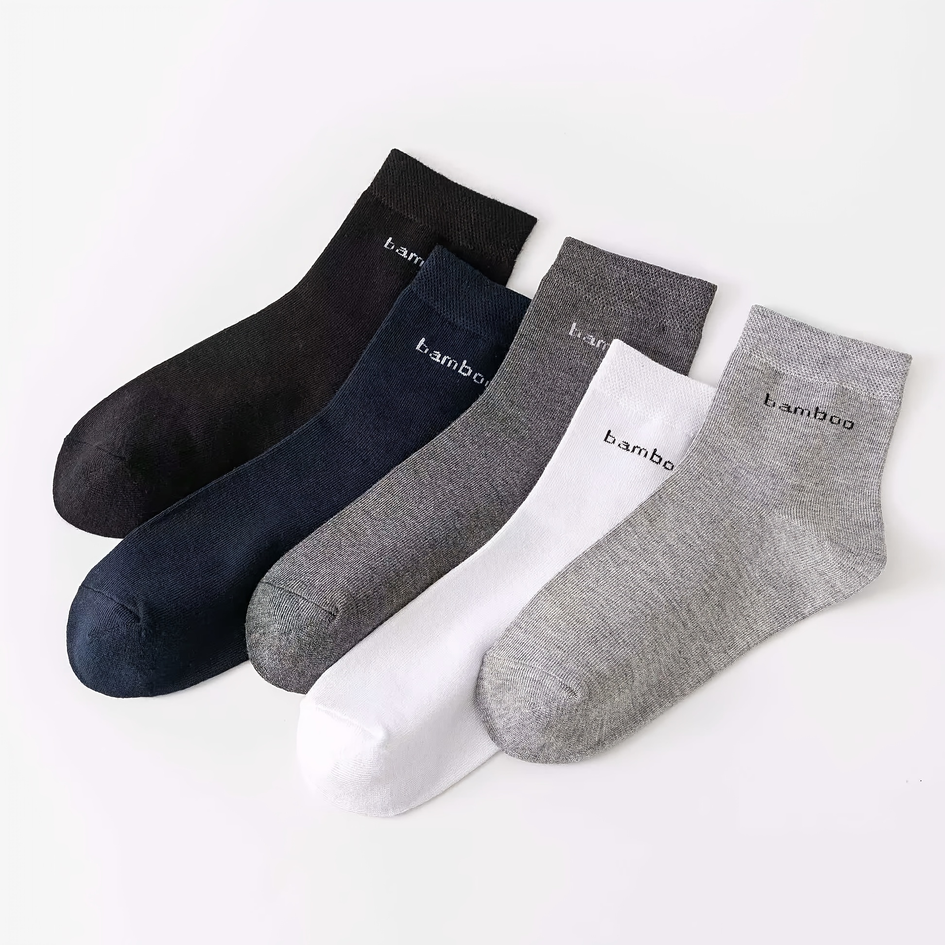 5pcs Men's Bamboo Fiber Crew Socks - Breathable, Comfortable & Stylish For Business Casual Wear
5pcs Men's Bamboo Fiber Crew Socks - Breathable, Comfortable & Stylish For Business Casual Wear