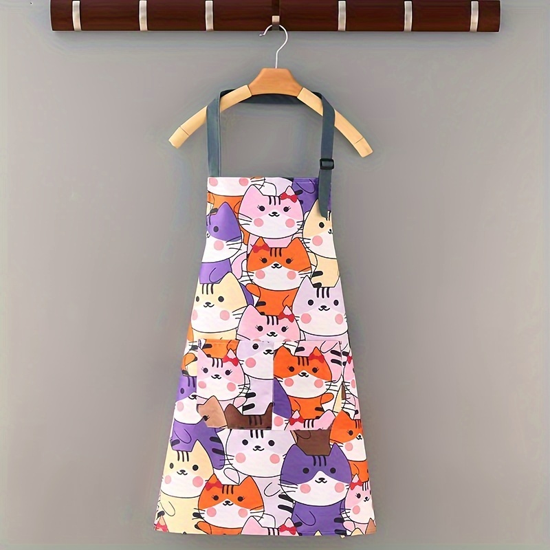 1pc, Kitchen Apron, Waterproof And Oil-proof Cartoon Style Cat Pattern Sleeveless Apron, Decorative Colorful Printed Cooking Apron, Baking Sleeveless Apron, Kitchen Supplies
1pc, Kitchen Apron, Waterproof And Oil-proof Cartoon Style Cat Pattern Sleeveless Apron, Decorative Colorful Printed Cooking Apron, Baking Sleeveless Apron, Kitchen Supplies