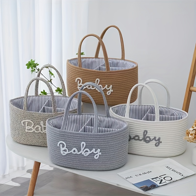 1pc Woven Storage Basket, Portable Storage Basket, Bottle Diaper Mother Bag, Tableware Organizer Basket For Bedroom, Kitchen, Bathroom Accessories Storage
1pc Woven Storage Basket, Portable Storage Basket, Bottle Diaper Mother Bag, Tableware Organizer Basket For Bedroom, Kitchen, Bathroom Accessories Storage