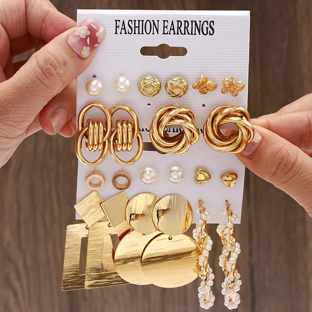 Set Of 10/22 Vacation Simple Exaggerated European And American Flower Twist Pearl Ladies' Earrings Ear Set Ladies' Party Travel Holiday Essential Appointment
Set Of 10/22 Vacation Simple Exaggerated European And American Flower Twist Pearl Ladies' Earrings Ear Set Ladies' Party Travel Holiday Essential Appointment