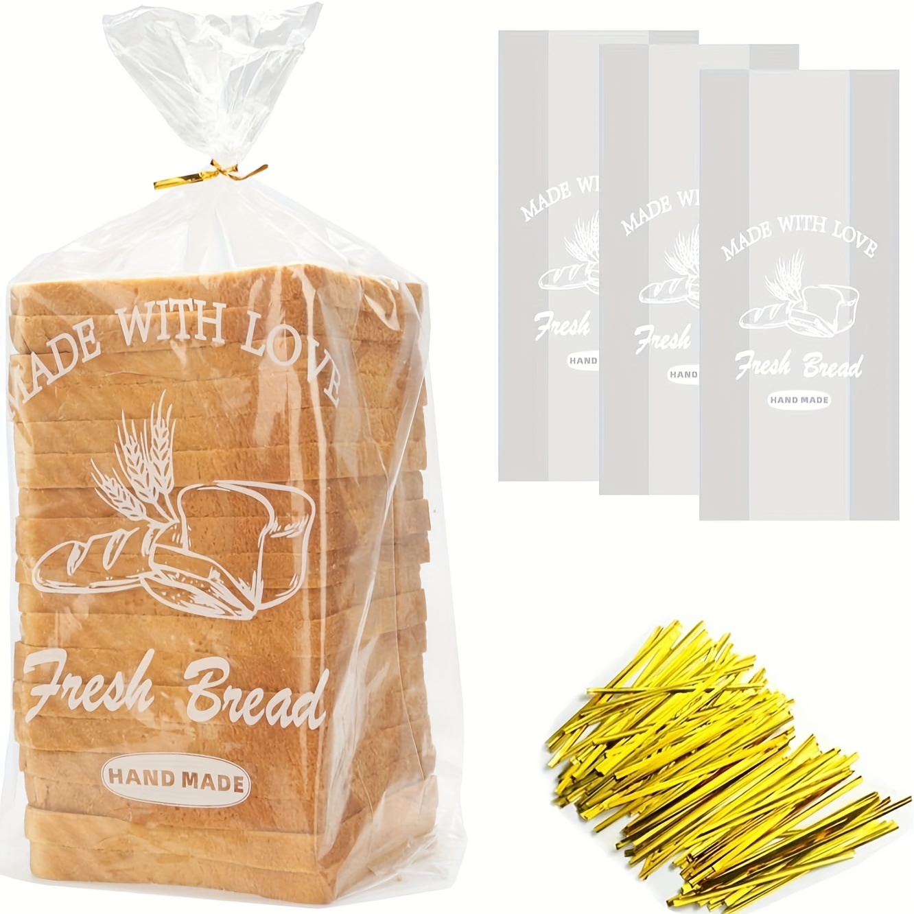 40-pack Large Disposable Paper Bread Bags With Twist Ties - 8x4x18 Inches Handmade Storage Bags - Bakery Bags For Homemade Bread, Christmas, Halloween, Easter, Thanksgiving
40-pack Large Disposable Paper Bread Bags With Twist Ties - 8x4x18 Inches Handmade Storage Bags - Bakery Bags For Homemade Bread, Christmas, Halloween, Easter, Thanksgiving