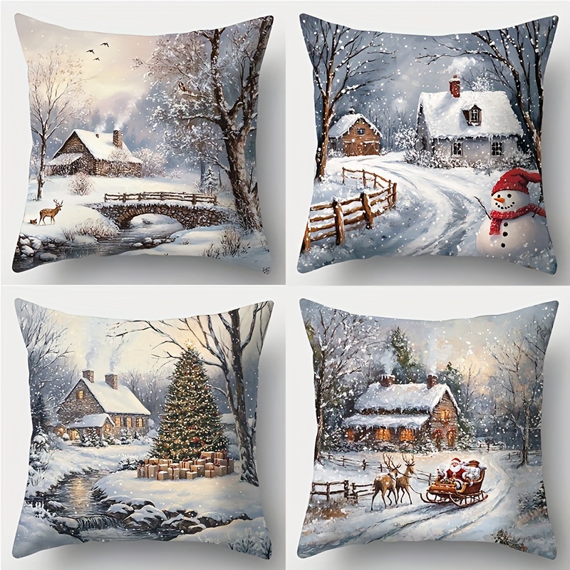 4pcs, Christmas Pillowcases 17.2 X 17.2 , , , Snowman, , Christmas , , Santa Pattern, , , Sofa Decoration, Decoration, , No
4pcs, Christmas Pillowcases 17.2 X 17.2 , , , Snowman, , Christmas , , Santa Pattern, , , Sofa Decoration, Decoration, , No