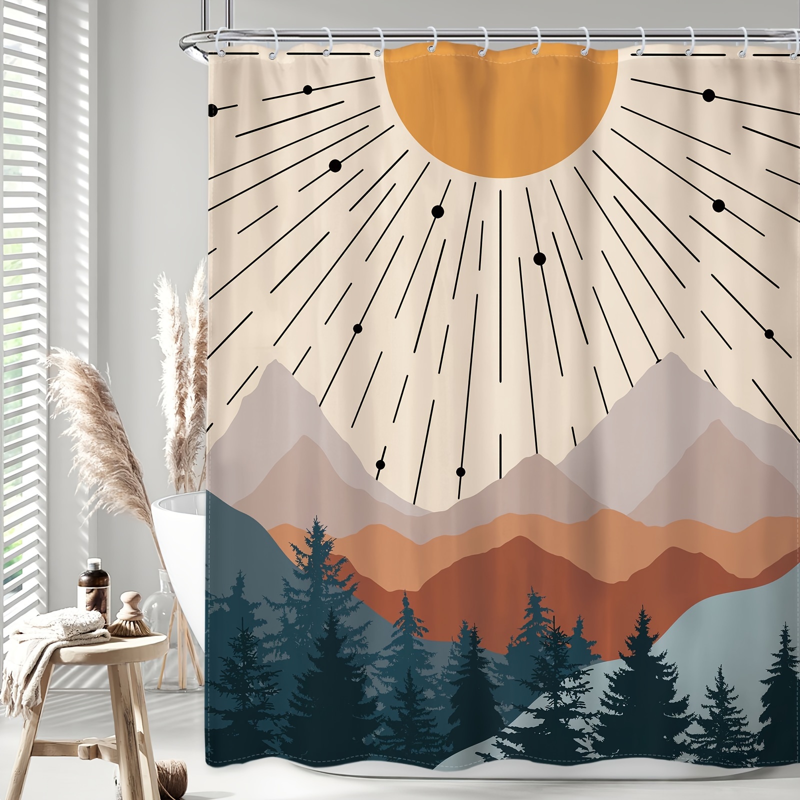 1pc Mid Shower Curtain, For Bathroom Decor Polyester Decorative Accessories 12 , 60wx72h
1pc Mid Shower Curtain, For Bathroom Decor Polyester Decorative Accessories 12 , 60wx72h