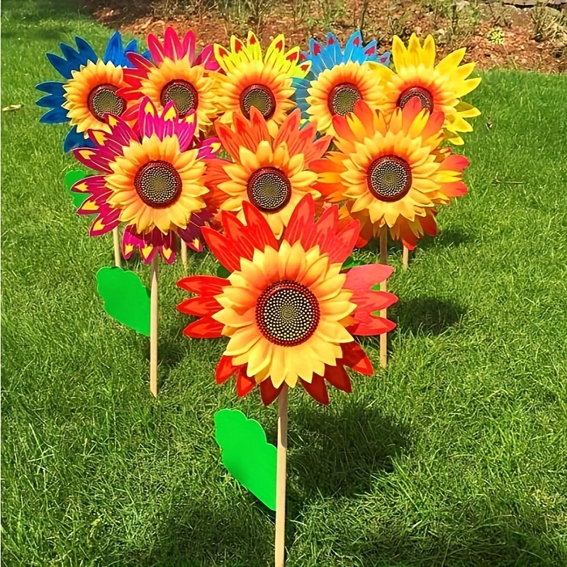 2-piece Sunflower Wind Spinners - Durable Plastic, Perfect For Garden & Lawn Decorations, Ideal For Parties And Outdoor Celebrations
2-piece Sunflower Wind Spinners - Durable Plastic, Perfect For Garden & Lawn Decorations, Ideal For Parties And Outdoor Celebrations