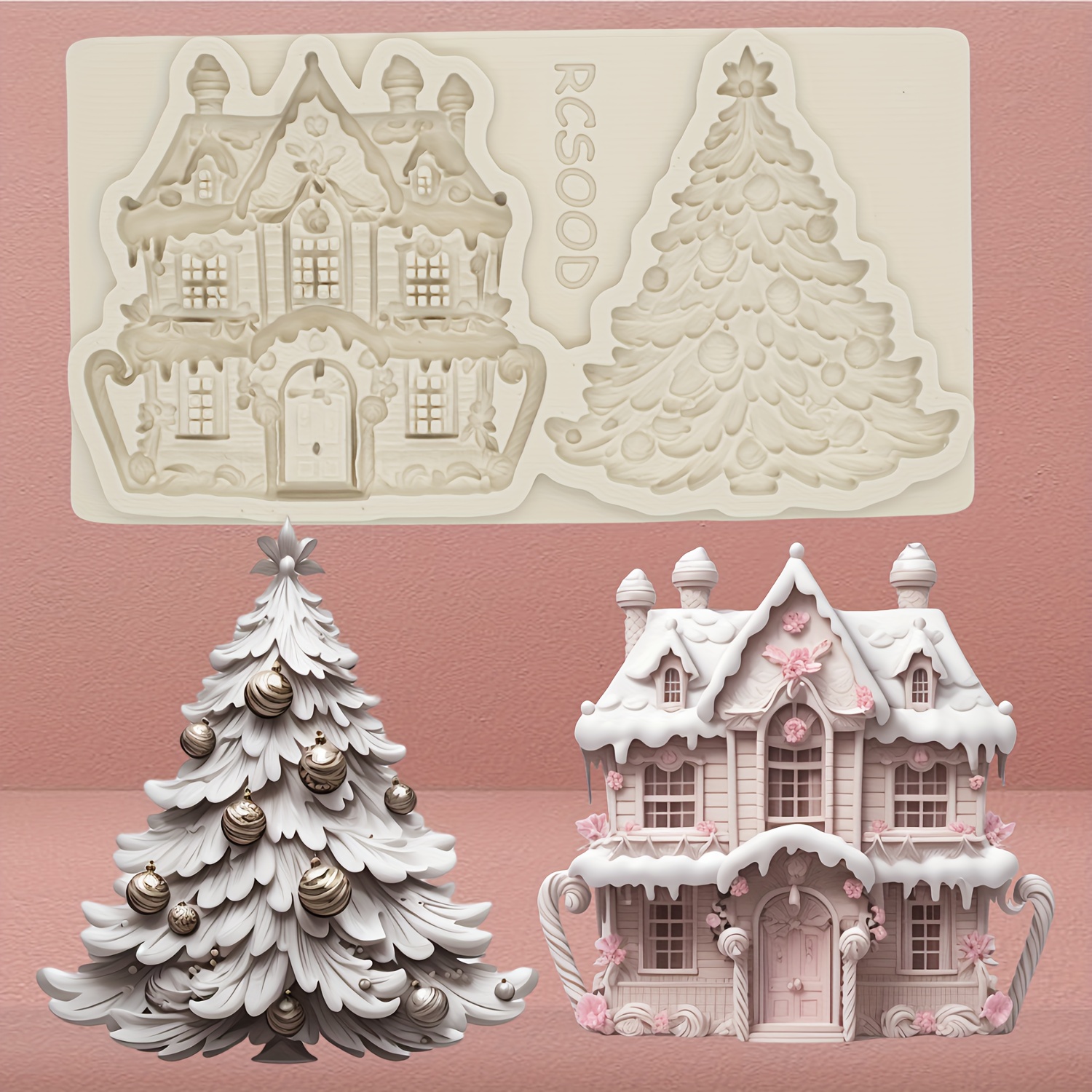 Christmas Silicone Gingerbread Mold, Christmas Tree Fondant Diy, Christmas Cottage Chocolate Gummy Cake Mold Candy Mold Party Cupcake Decorating Tool, Resin Mold
Christmas Silicone Gingerbread Mold, Christmas Tree Fondant Diy, Christmas Cottage Chocolate Gummy Cake Mold Candy Mold Party Cupcake Decorating Tool, Resin Mold