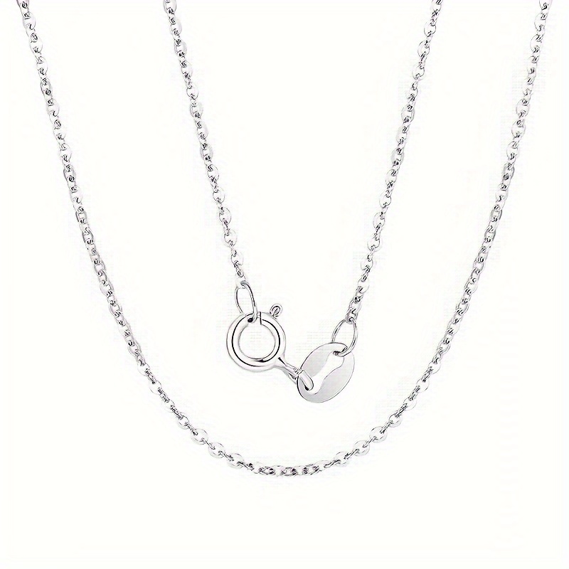 925 Pure Silvery Chain Necklace For Women 1.2mm Cable Chain Necklace Upgraded With Spring Ring - Thin And Strong Diy Necklace
925 Pure Silvery Chain Necklace For Women 1.2mm Cable Chain Necklace Upgraded With Spring Ring - Thin And Strong Diy Necklace