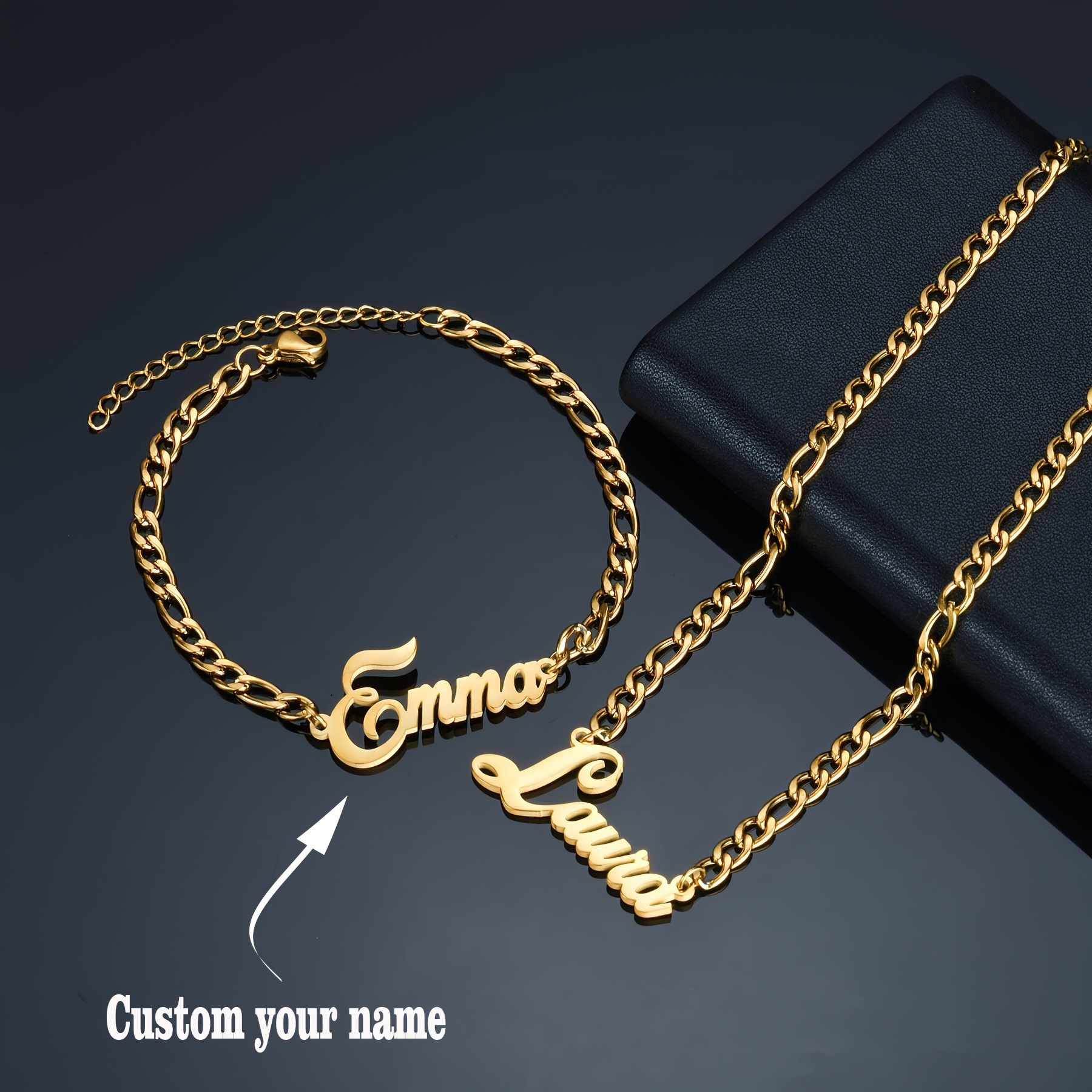 Engraved Steel Necklace & Bracelet Set - Personalized , For , For , Weddings, And Christmas Gifts
Engraved Steel Necklace & Bracelet Set - Personalized , For , For , Weddings, And Christmas Gifts