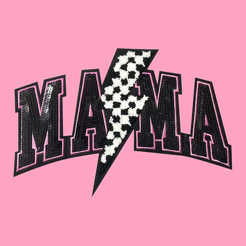 1pc 10-inch Sparkling "mama" With Lightning Bolt Design, Iron-on Embroidered Patch In - Polyester, For , Hats, Bags - Fashionable Handcrafted Decor
1pc 10-inch Sparkling "mama" With Lightning Bolt Design, Iron-on Embroidered Patch In - Polyester, For , Hats, Bags - Fashionable Handcrafted Decor
