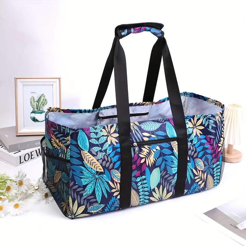 1pc Large Waterproof Tote Bag, Foldable Reusable Storage Bag, Nylon Oxford Polyester Square Beach Bag For Shopping And Picnic
1pc Large Waterproof Tote Bag, Foldable Reusable Storage Bag, Nylon Oxford Polyester Square Beach Bag For Shopping And Picnic