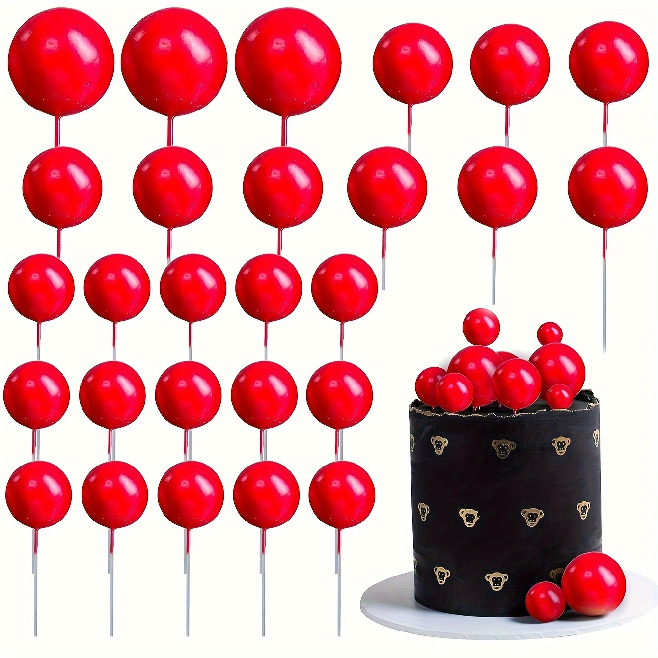 20pcs Red Decoration - Plastic Decorating , No Needed, Featherless For Cakes And Accessories
20pcs Red Decoration - Plastic Decorating , No Needed, Featherless For Cakes And Accessories