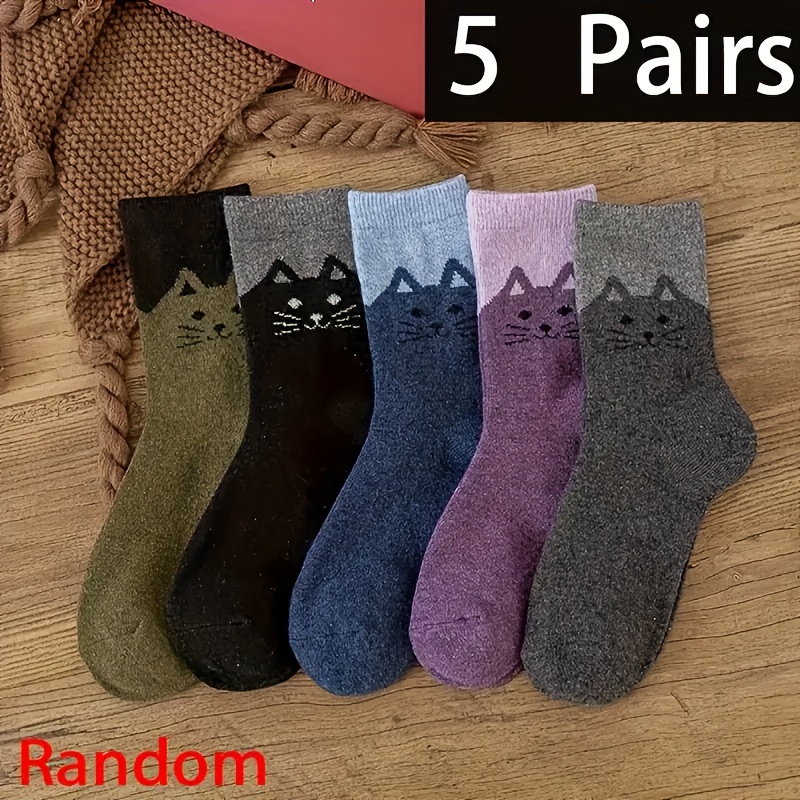 Autumn And Winter Style 5 Pairs/1 Pair Men's And Women's Comfortable And Warm Cat Mid-calf Socks
Autumn And Winter Style 5 Pairs/1 Pair Men's And Women's Comfortable And Warm Cat Mid-calf Socks
