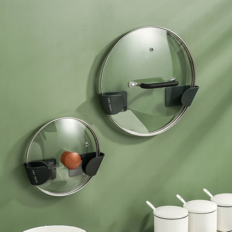 1pair Pot Lid Rack, Wall-mounted Self-adhesive Household Kitchen Storage Holder, Pot Lid Holder, Pot Cover Shelf, Kitchen Accessories
1pair Pot Lid Rack, Wall-mounted Self-adhesive Household Kitchen Storage Holder, Pot Lid Holder, Pot Cover Shelf, Kitchen Accessories