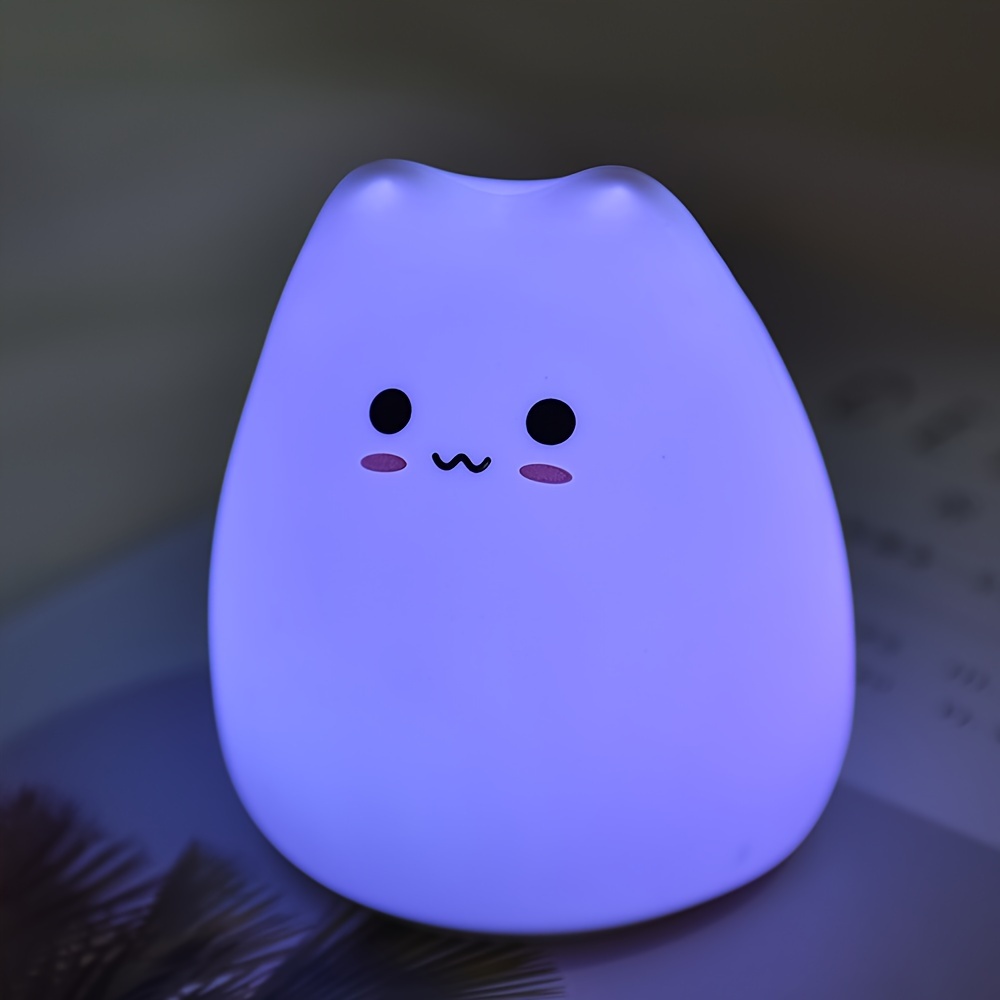 Touch Sensor Cat Silicone Night Light, Led Desk Lamp, Plastic Base, Decorative Battery Powered Table Light With Colorful Led For Bedroom Desktop, No Battery Included
Touch Sensor Cat Silicone Night Light, Led Desk Lamp, Plastic Base, Decorative Battery Powered Table Light With Colorful Led For Bedroom Desktop, No Battery Included
