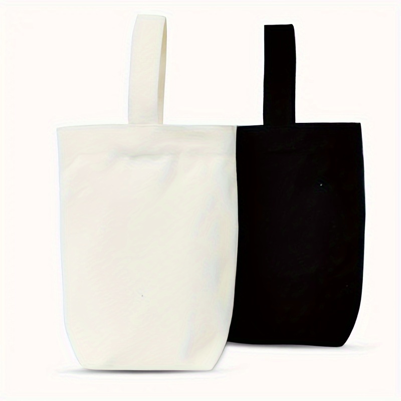 Black And White Solid Color Canvas Handbag, Simple Shopping Bag, Women's Mini Bag For Daily Use
Black And White Solid Color Canvas Handbag, Simple Shopping Bag, Women's Mini Bag For Daily Use