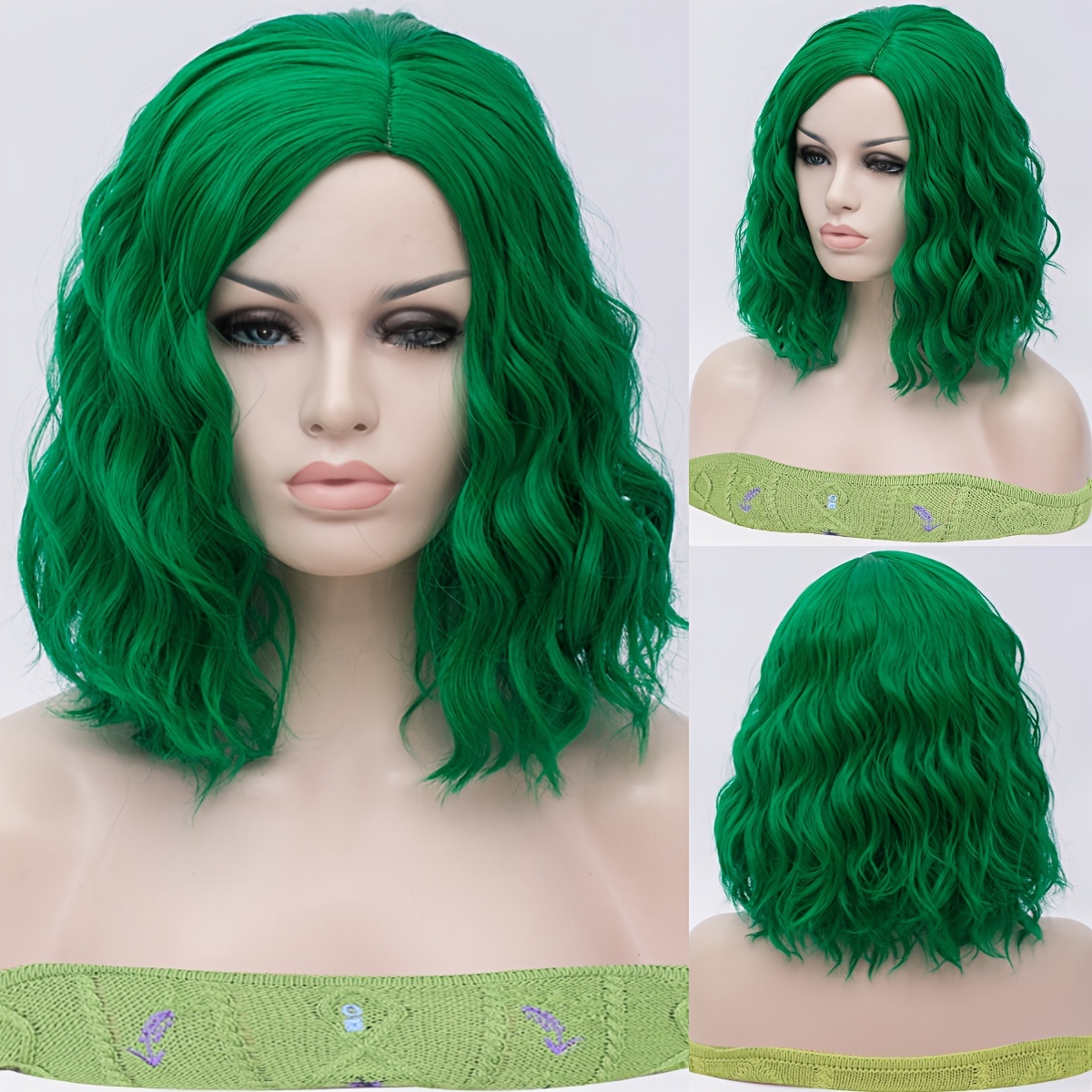 Curly Wave Green Synthetic Bob Wig For Women - Heat Resistant, Party Style, Suitable For All Ethnicities
Curly Wave Green Synthetic Bob Wig For Women - Heat Resistant, Party Style, Suitable For All Ethnicities