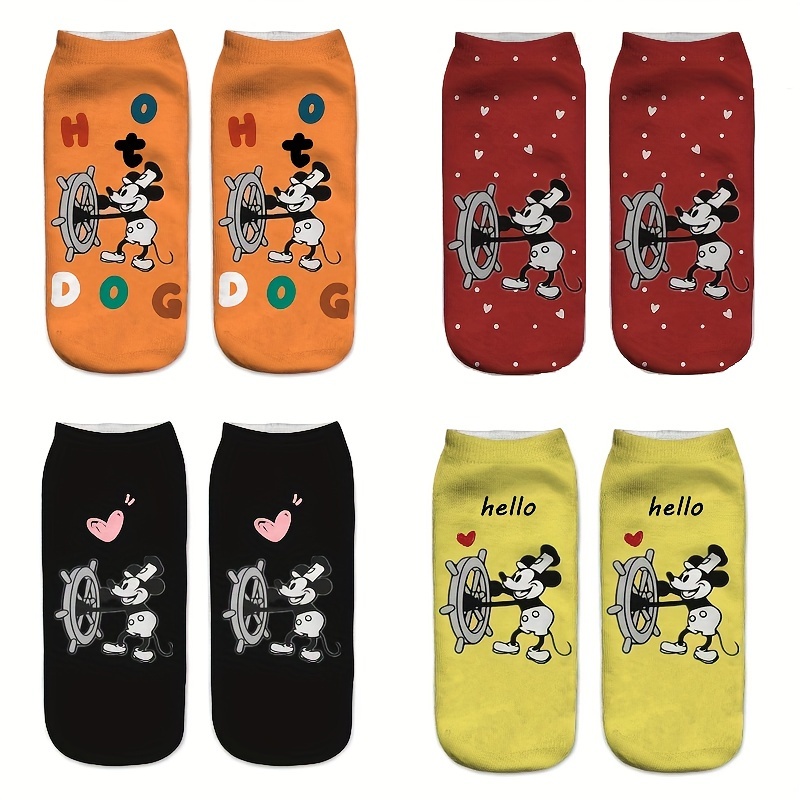 4 Pairs 3d Cartoon Mouse Socks, Cute & Breathable Low Cut Ankle Socks, Women's Stockings & Hosiery
4 Pairs 3d Cartoon Mouse Socks, Cute & Breathable Low Cut Ankle Socks, Women's Stockings & Hosiery