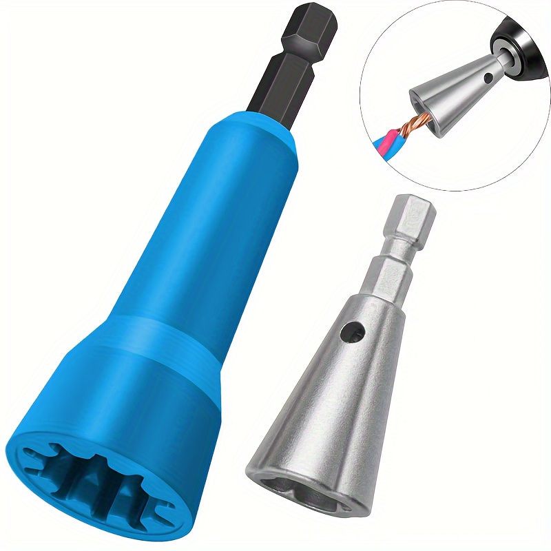 2pcs Wire Nut Twister, Wire Twisting Tool, Wire Nut Twiter For Drill, Spin Twist Wire Connector Socket, Wire Connector Driver With 1/4" Chuck, Wire Stripping And Twisting Tool
2pcs Wire Nut Twister, Wire Twisting Tool, Wire Nut Twiter For Drill, Spin Twist Wire Connector Socket, Wire Connector Driver With 1/4" Chuck, Wire Stripping And Twisting Tool
