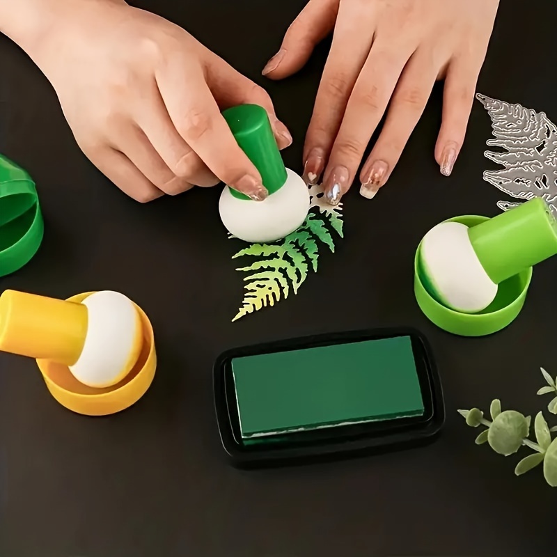 6pcs Creative Brush, Mushroom Head Ink Sponge Applicator-wet And Dry, Easy On Complex Patterns
6pcs Creative Brush, Mushroom Head Ink Sponge Applicator-wet And Dry, Easy On Complex Patterns