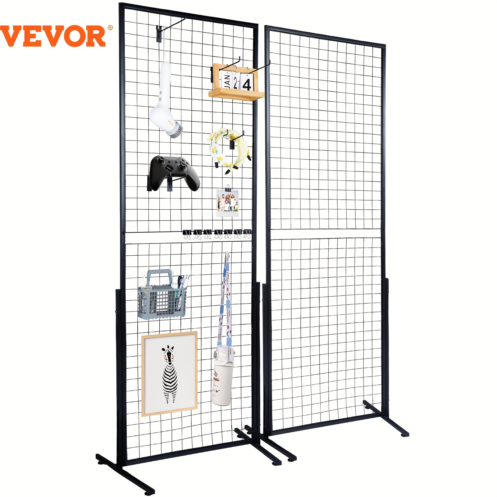 Vevor 2' X 5.6' Grid Wall Panels Tower, 2 Packs Wire Grid Panels With Floorstanding, Double Side Panels For Art Craft Shows, Retail Display With Extra Clips And Hooks
Vevor 2' X 5.6' Grid Wall Panels Tower, 2 Packs Wire Grid Panels With Floorstanding, Double Side Panels For Art Craft Shows, Retail Display With Extra Clips And Hooks