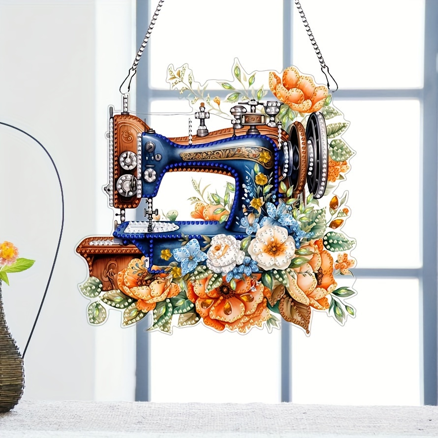 Floral Vintage Sewing Machine Diamond Painting Kit - Irregular Shaped Acrylic Diamonds Diy Home Garden Decor Hanging Ornament 7.76x7.75 Inch
Floral Vintage Sewing Machine Diamond Painting Kit - Irregular Shaped Acrylic Diamonds Diy Home Garden Decor Hanging Ornament 7.76x7.75 Inch