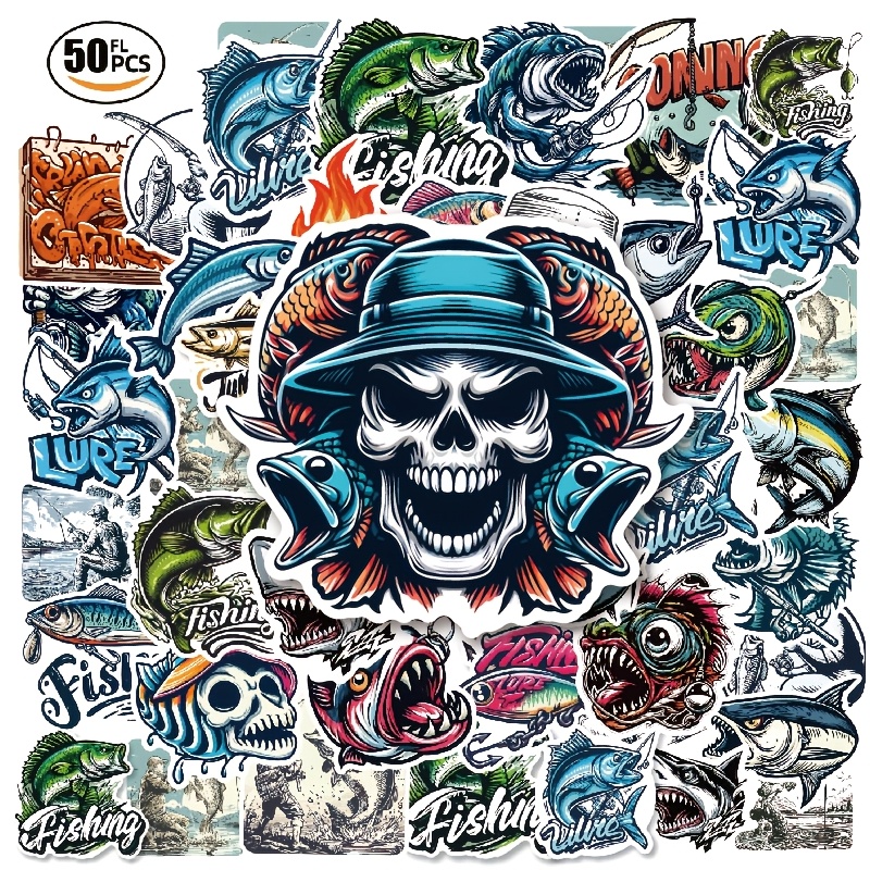 50-pack Fishing Stickers, Outdoor Fishing Decals, Lure Fishing Tackle Box Stickers, Waterproof Pvc, Reusable Adhesive Decals For Luggage, Phone Cases, Mixed Colors, Accessories
50-pack Fishing Stickers, Outdoor Fishing Decals, Lure Fishing Tackle Box Stickers, Waterproof Pvc, Reusable Adhesive Decals For Luggage, Phone Cases, Mixed Colors, Accessories