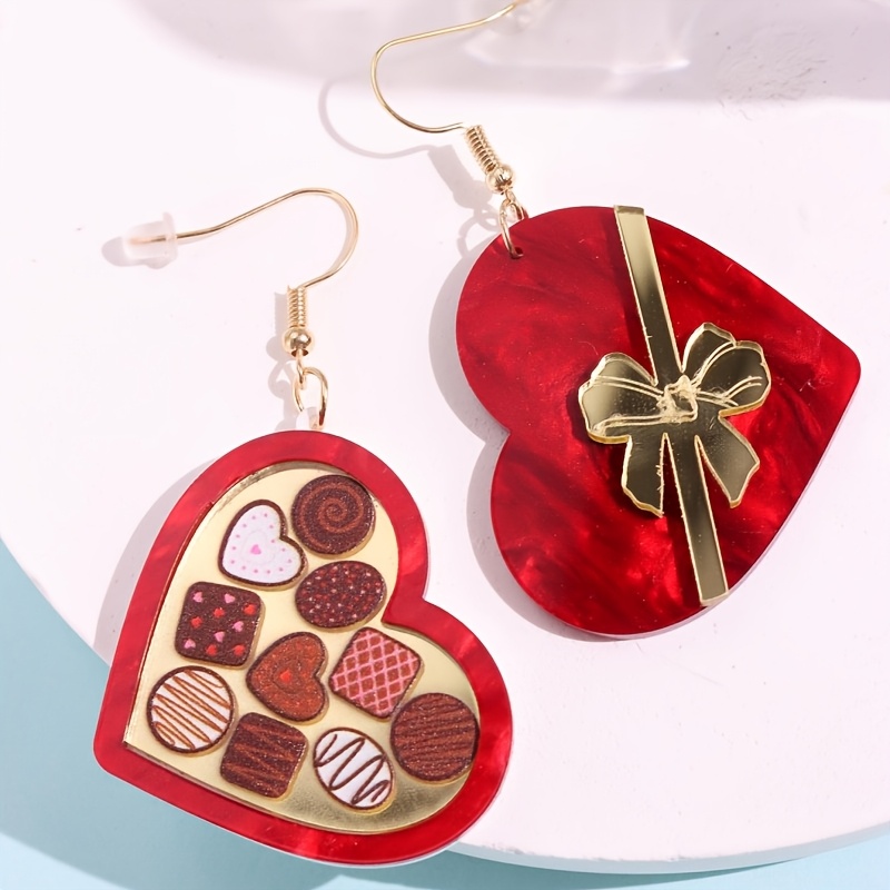 A Pair Of Creative Red Gift Box Earrings, Cute And Valentine's Day Jewelry, For Female Friends Holiday Gifts
A Pair Of Creative Red Gift Box Earrings, Cute And Valentine's Day Jewelry, For Female Friends Holiday Gifts