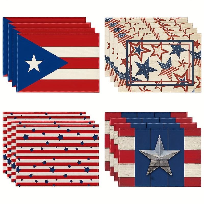 4pcs/set Patriotic Placemats Placemats Table Mats For Party Kitchen Dining Decoration 12inchx18inch
4pcs/set Patriotic Placemats Placemats Table Mats For Party Kitchen Dining Decoration 12inchx18inch