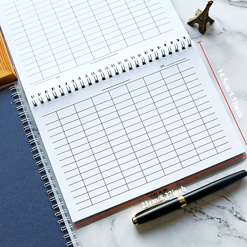 1pc A5 Spiral Bound Grid Paper Notebook, Pages, Planner For Time Tracking, Ranking, Accounting, Inventory Management, Event Planning, With Blue Textured Cover, Selectable Landscape Or
1pc A5 Spiral Bound Grid Paper Notebook, Pages, Planner For Time Tracking, Ranking, Accounting, Inventory Management, Event Planning, With Blue Textured Cover, Selectable Landscape Or