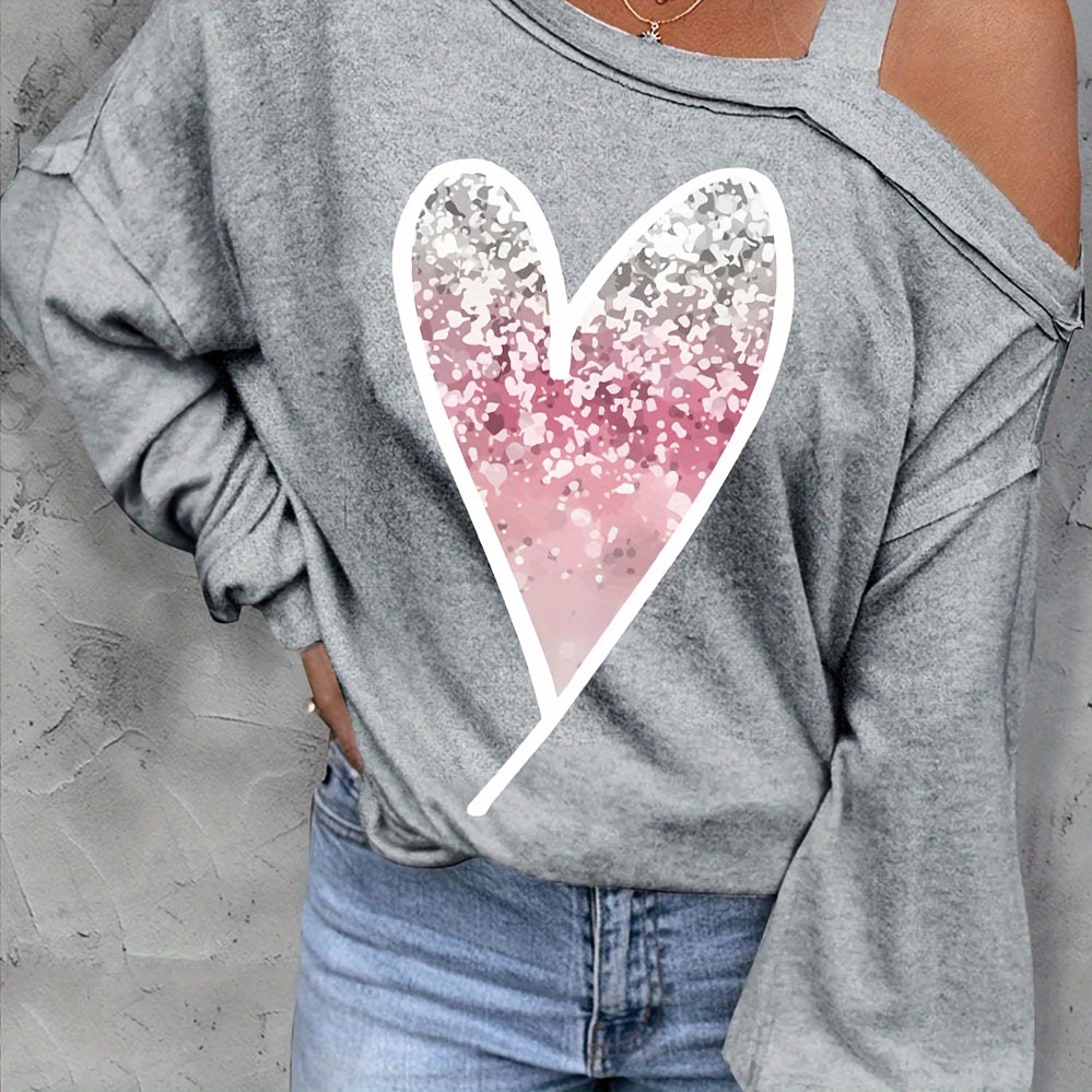 Autumn And Winter Women's Fashionable Heart-shaped Printed Long-sleeved Tops.
Autumn And Winter Women's Fashionable Heart-shaped Printed Long-sleeved Tops.