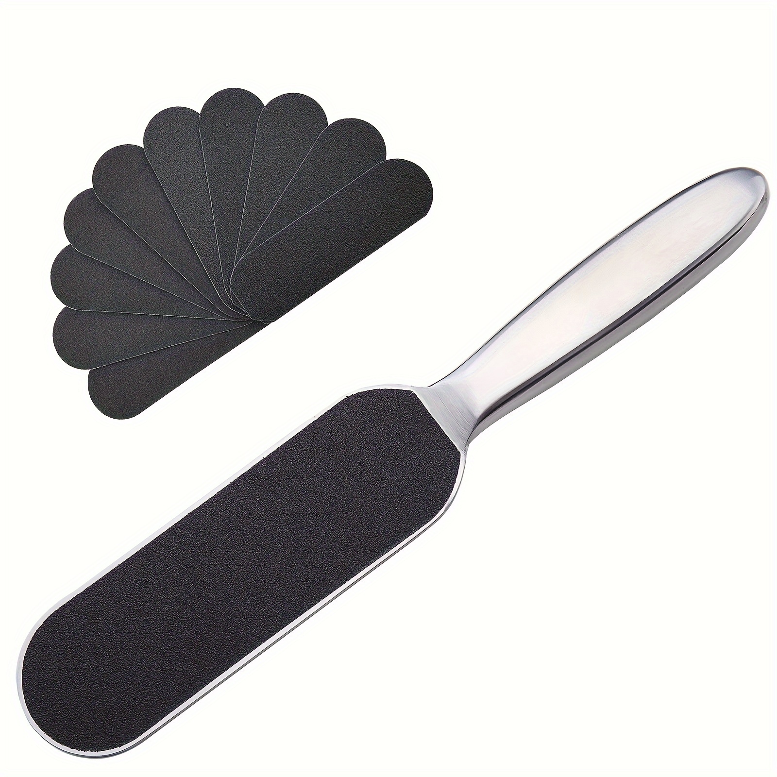 Stainless Steel Pedicure Foot File, Professional Callus Remover For Hard Skin, Unscented, With 10 Free Refill Pads
Stainless Steel Pedicure Foot File, Professional Callus Remover For Hard Skin, Unscented, With 10 Free Refill Pads