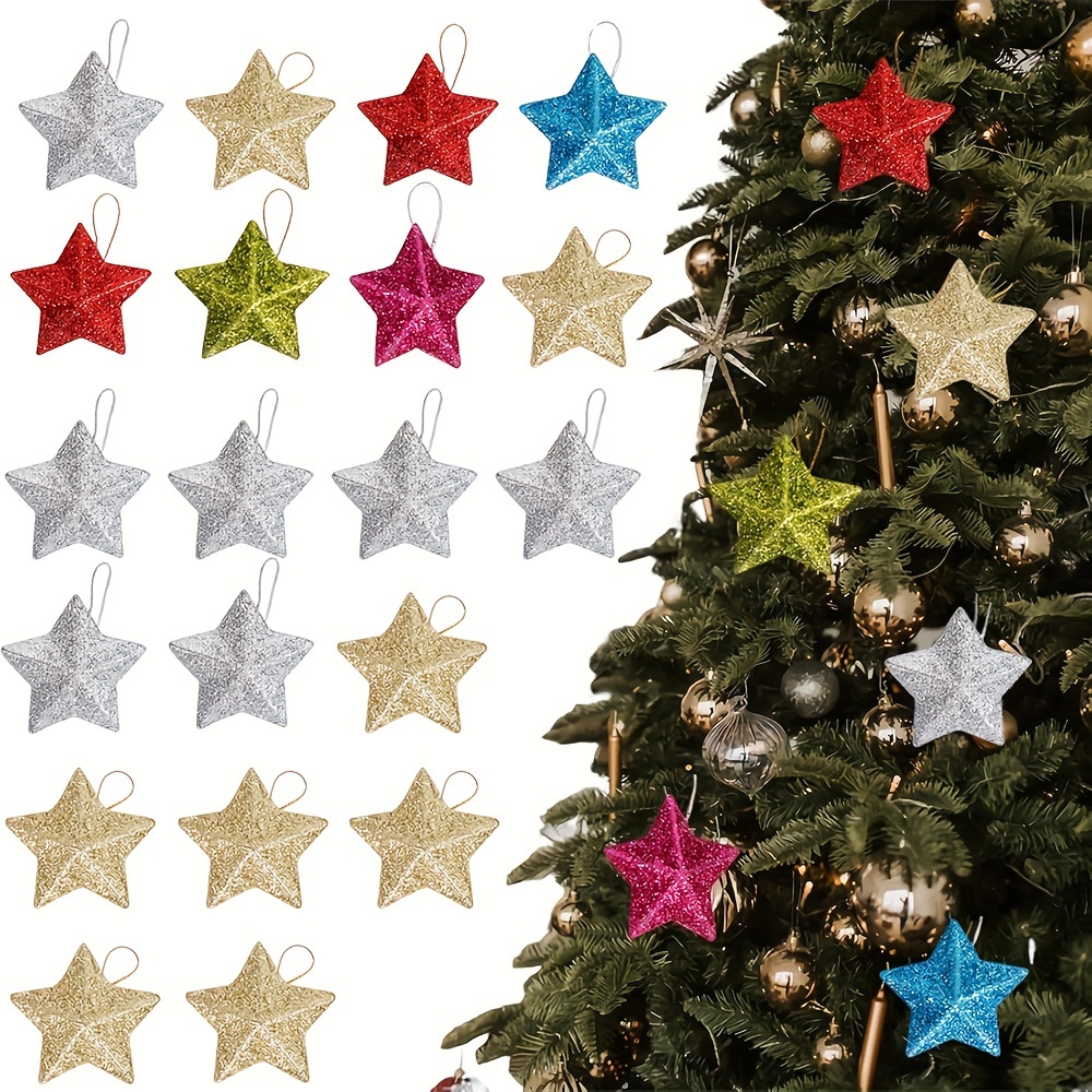 12pcs Pendants, 5-pointed Christmas Ornaments, Decorations, Plastic, Battery-free, For Home & Kitchen
12pcs Pendants, 5-pointed Christmas Ornaments, Decorations, Plastic, Battery-free, For Home & Kitchen