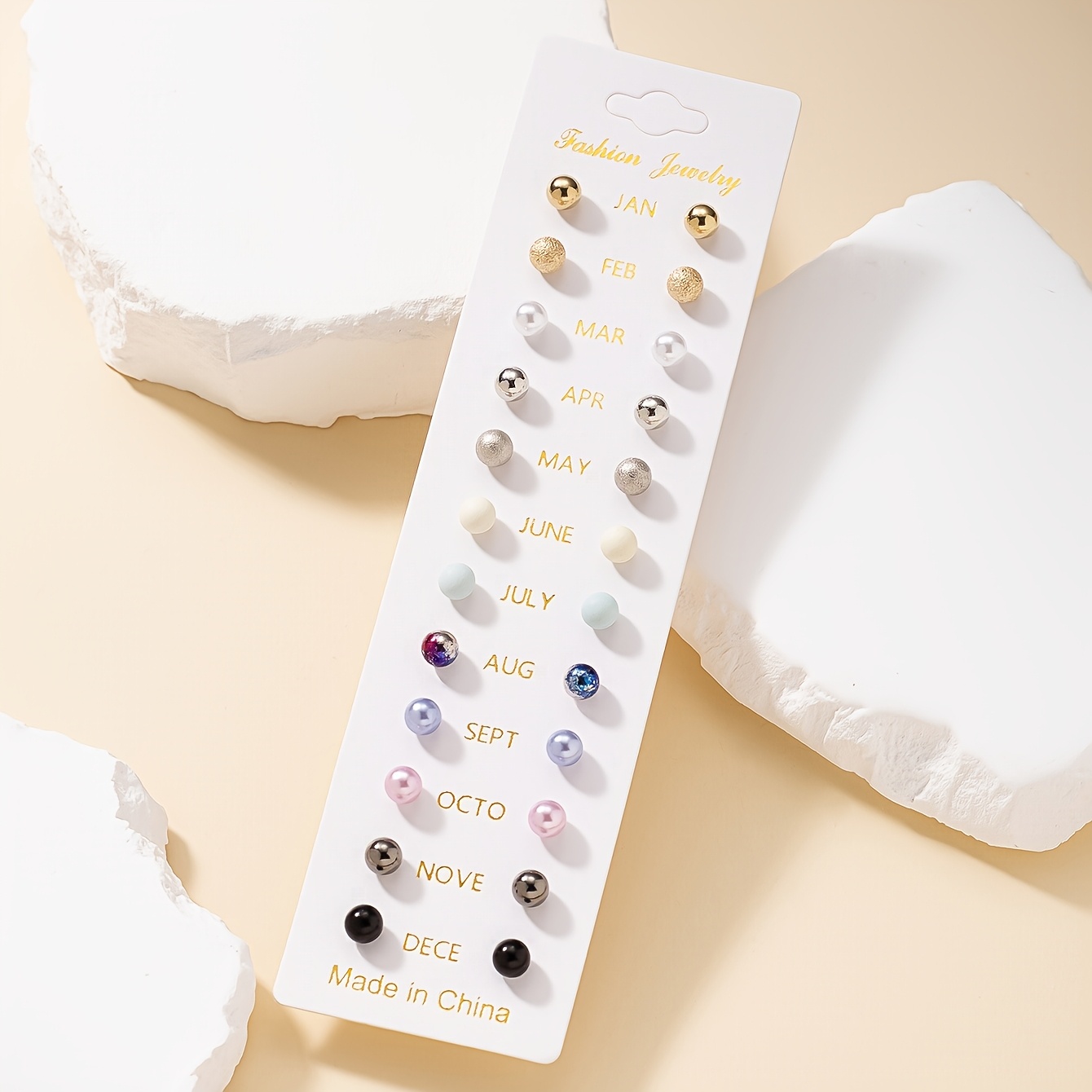 12-pair Fashion Pearl Stud Earrings Set For Women - Cute Resin Beads With Stainless Steel Posts, , Ideal For Gifting, Ramadan Holiday Theme, Accessory
12-pair Fashion Pearl Stud Earrings Set For Women - Cute Resin Beads With Stainless Steel Posts, , Ideal For Gifting, Ramadan Holiday Theme, Accessory