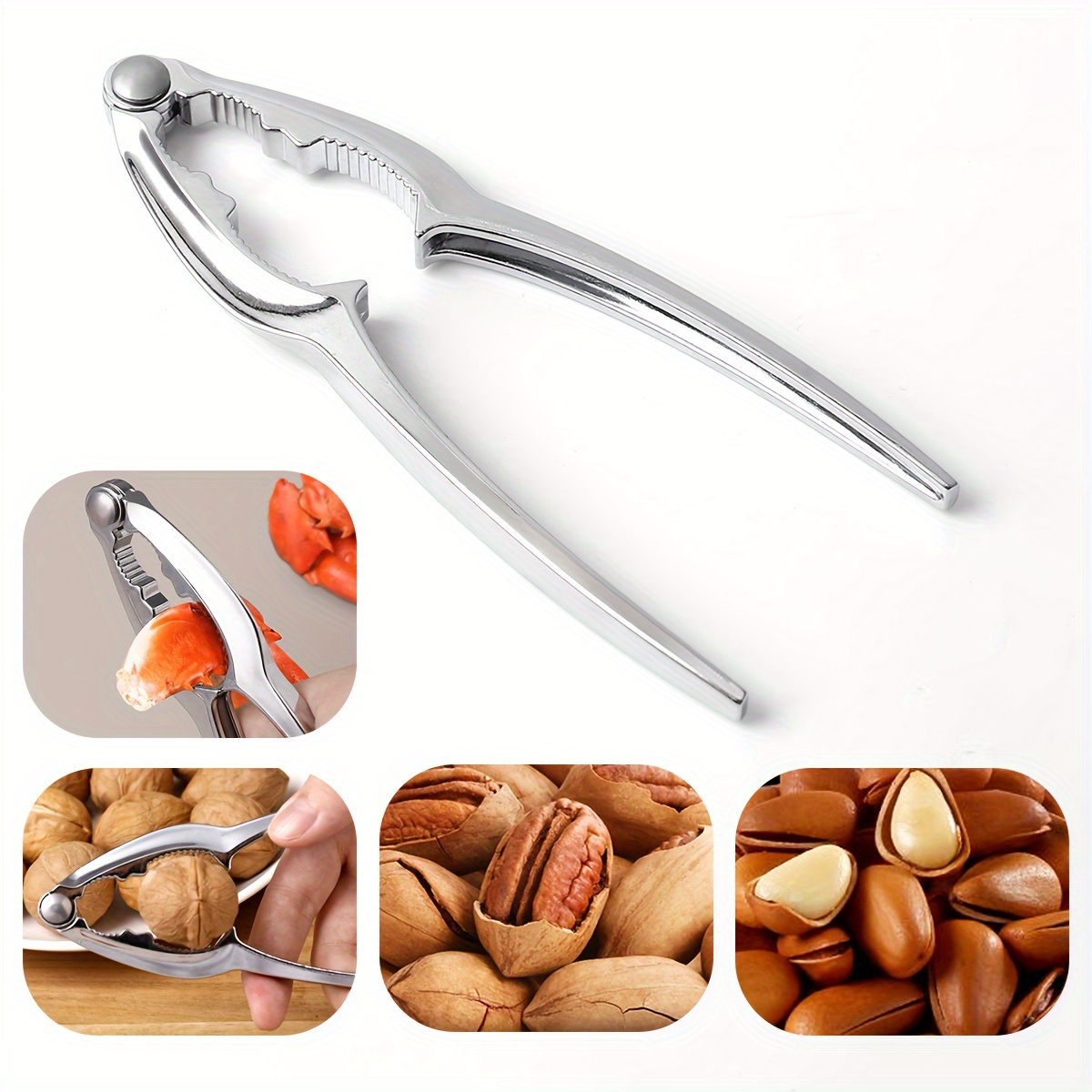 1pc Alloy Nutcracker - Multifunctional Kitchen Tool For , Lobster & More | Ergonomic Handle With Serrated For Opening | Ideal For Home Use, Cracker
1pc Alloy Nutcracker - Multifunctional Kitchen Tool For , Lobster & More | Ergonomic Handle With Serrated For Opening | Ideal For Home Use, Cracker