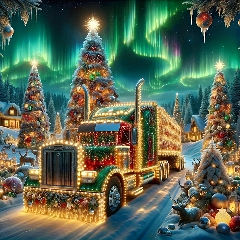 1pc Unique Christmas Truck Diamond Painting Kit - Diy Rhinestone Art Set For Decor, Shaped Diamonds
1pc Unique Christmas Truck Diamond Painting Kit - Diy Rhinestone Art Set For Decor, Shaped Diamonds