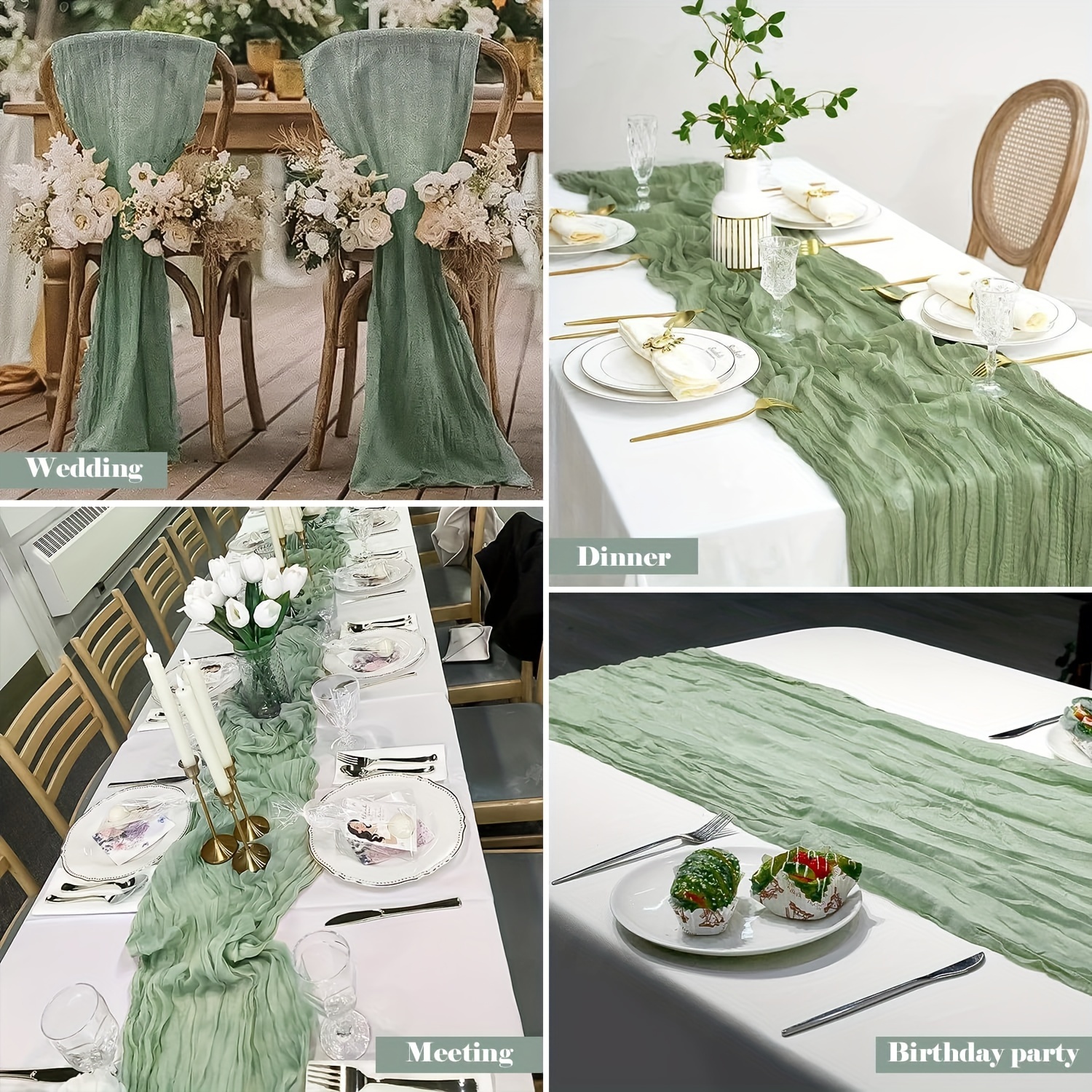 1pc, Polyester Cheesecloth Table Runner - Rustic Sheer Gauze Tablecloth For Wedding, Birthday Party, Dinner, Thanksgiving, And
1pc, Polyester Cheesecloth Table Runner - Rustic Sheer Gauze Tablecloth For Wedding, Birthday Party, Dinner, Thanksgiving, And