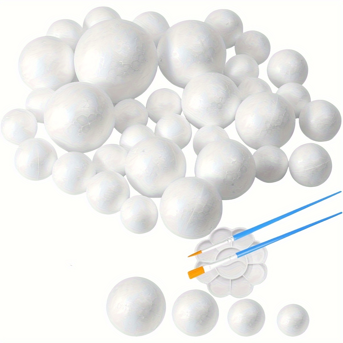 100pcs White Polystyrene Foam Balls, Assorted Sizes - Smooth, Craft Balls For Art & Diy Projects, Ideal For Christmas Decorations, Home Crafts, School Activities & Holiday Parties
100pcs White Polystyrene Foam Balls, Assorted Sizes - Smooth, Craft Balls For Art & Diy Projects, Ideal For Christmas Decorations, Home Crafts, School Activities & Holiday Parties