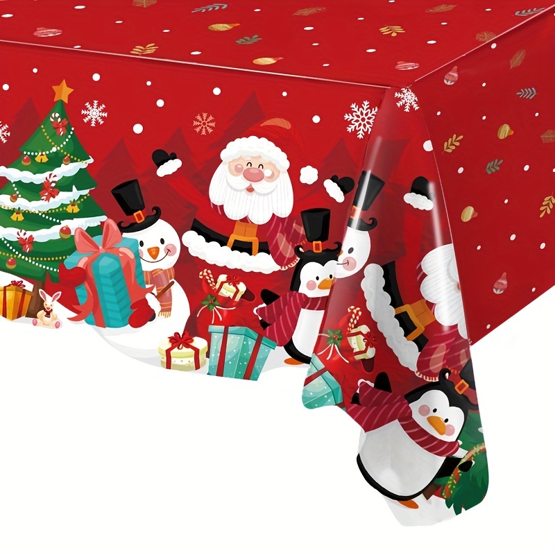 Christmas Disposable Tablecloth - Snowman & , For Parties & , Plastic, 1pc, Christmas Decor
Christmas Disposable Tablecloth - Snowman & , For Parties & , Plastic, 1pc, Christmas Decor