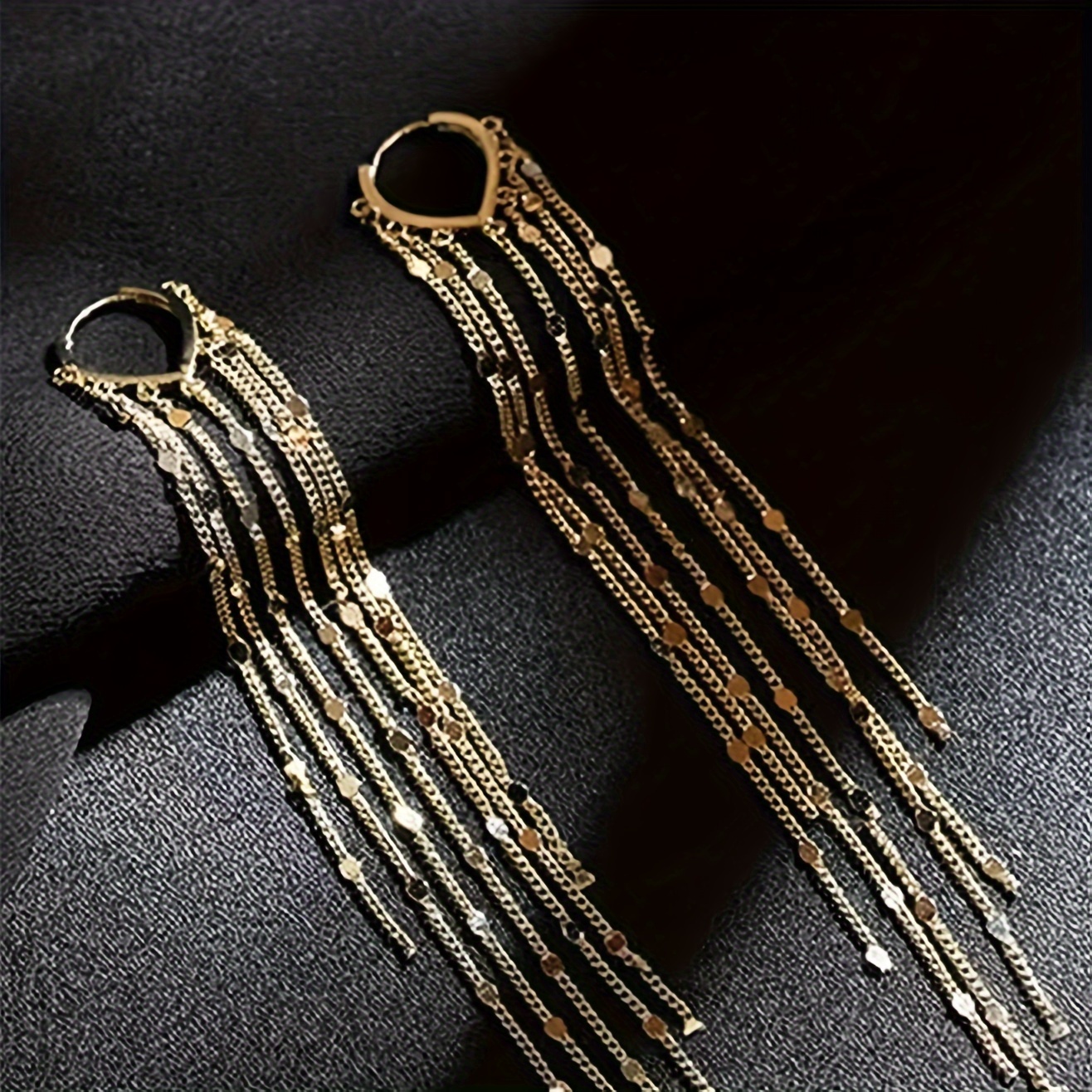 Boho-chic Geometric Tassel Drop Earrings For Women - Vintage Style, Iron , Casual Attire & Gifting
Boho-chic Geometric Tassel Drop Earrings For Women - Vintage Style, Iron , Casual Attire & Gifting